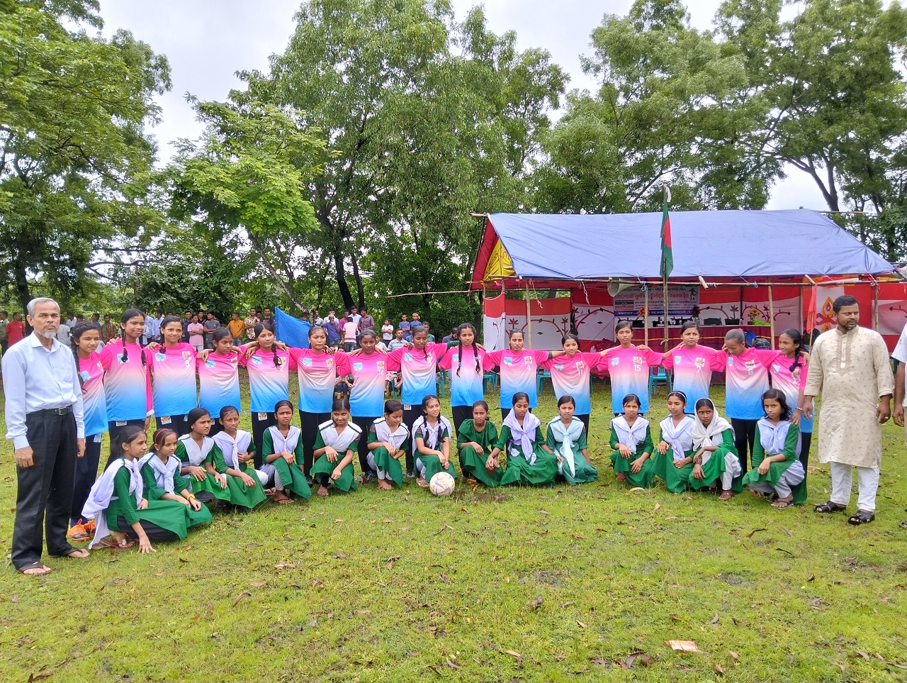 ERA staff and community members at a ToGETHER project gathering in Sunamganj